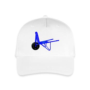 Pflasterstein-Schubkarren-Logo - Kinder Bio Basecap - Weiß - Vorne
