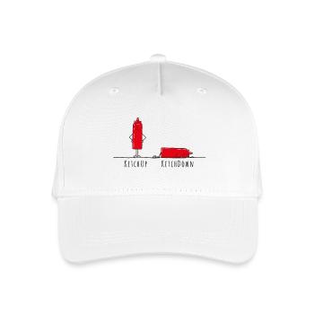 Ketchup - Ketchdown, pun - Organic Kids’ Baseball Cap - white - Front