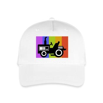 Kraftfahrzeug Biobauer Landleben Farmer Traktor - Kinder Bio Basecap - Weiß - Vorne