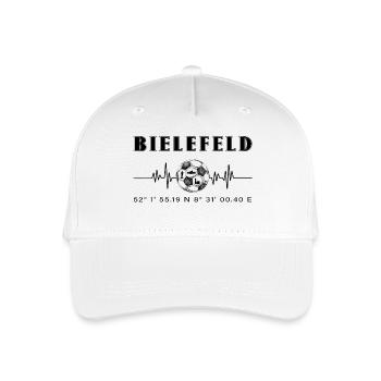 Koordinaten Bielefeld - Kinder Bio Basecap - Weiß - Vorne