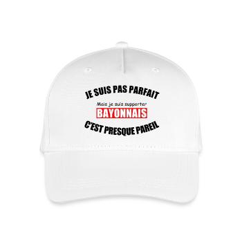 I'm not perfect, I'm a Bayonne supporter - Organic Kids’ Baseball Cap - white - Front