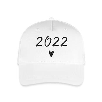 Herzgeburtstag 2022 - Kinder Bio Basecap - Weiß - Vorne