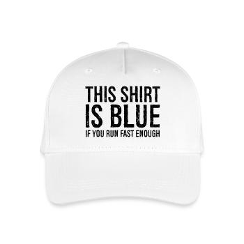 Dieses Hemd ist ein blaues lustiges Hemd - Kinder Bio Basecap - Weiß - Vorne