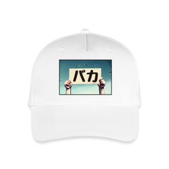 Sign - Baka! - Organic Kids’ Baseball Cap - white - Front