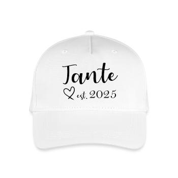Pregnancy Announcement Aunt Est. 2025 - Organic Kids’ Baseball Cap - white - Front