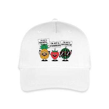I'm Just a Fruit - Organic Kids’ Baseball Cap - white - Front