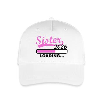 Sister 2026 Loading Progress - Organic Kids’ Baseball Cap - white - Front