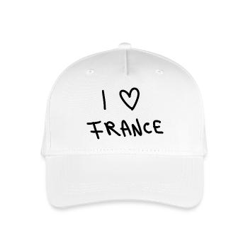 J’adore la France - Casquette de baseball bio Enfant - blanc - Devant