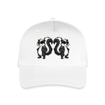 stinktier 2 - Kinder Bio Basecap - Weiß - Vorne