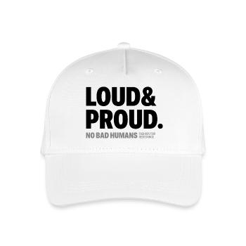 Loud&Proud - Organic Kids’ Baseball Cap - white - Front
