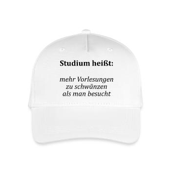 University saying "Skipping lectures"Student Students - Organic Kids’ Baseball Cap - white - Front