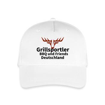 Deer Head Silhouette Rust - Organic Kids’ Baseball Cap - white - Front