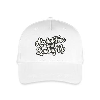 Alcohol-Free And Leveling Up - Organic Kids’ Baseball Cap - white - Front