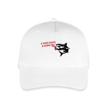 Graffiti-Hai mit roter Schrift - Kinder Bio Basecap - Weiß - Vorne