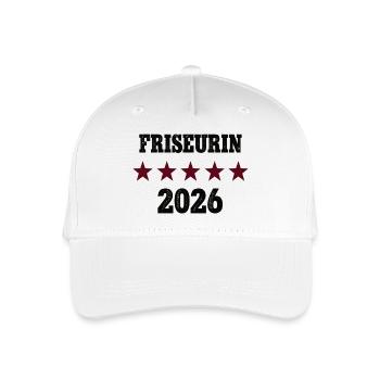 2026 Friseurin Beruf Abschluß Lehre Bestanden - Kinder Bio Basecap - Weiß - Vorne
