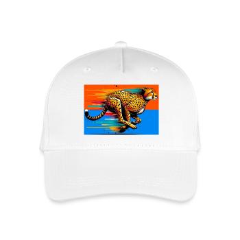 guépard - Casquette de baseball bio Enfant - blanc - Devant