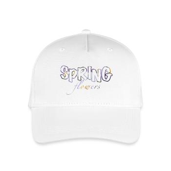 Frühlingsblüten Farben der Krokusse - Kinder Bio Basecap - Weiß - Vorne