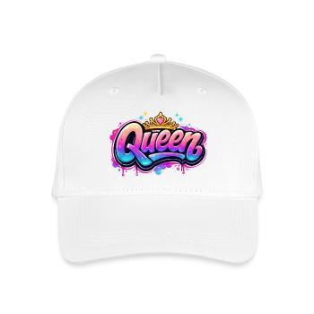 Queen Graffiti Kronen-Design - Kinder Bio Basecap - Weiß - Vorne