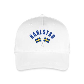 Karlstad Schwedische Flaggen - Kinder Bio Basecap - Weiß - Vorne
