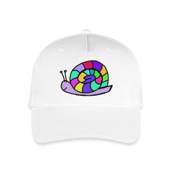 Mosaic Snail Shell - Organic Kids’ Baseball Cap - white - Front
