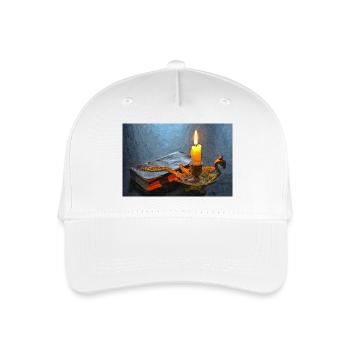Kerzenbeleuchtete, antiquarische Aura - Kinder Bio Basecap - Weiß - Vorne