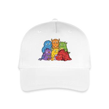 cute monsters - Organic Kids’ Baseball Cap - white - Front