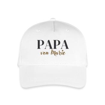 PAPA VON MARIE - Kinder Bio Basecap - Weiß - Vorne