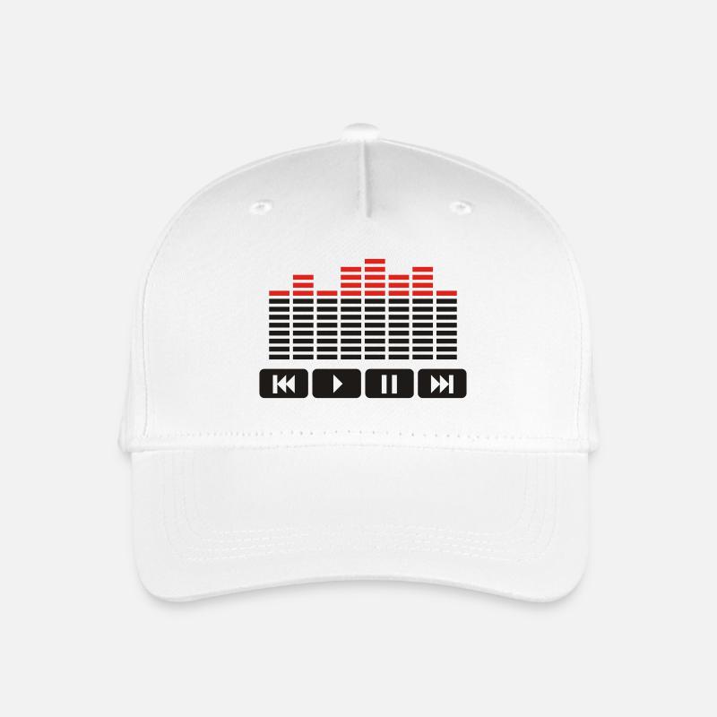Equalizer audio player dj - Organic Kids’ Baseball Cap - white