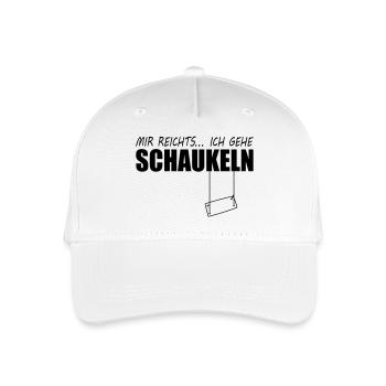 mir reicht es schaukel - Kinder Bio Basecap - Weiß - Vorne