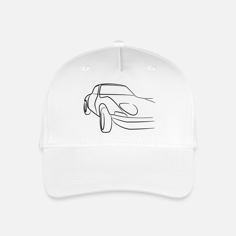 Oldtimer Sportwagen Tribal - Kinder Bio Basecap - Weiß