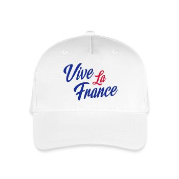 France Français Française French Frankreich - Organic Kids’ Baseball Cap - white - Front