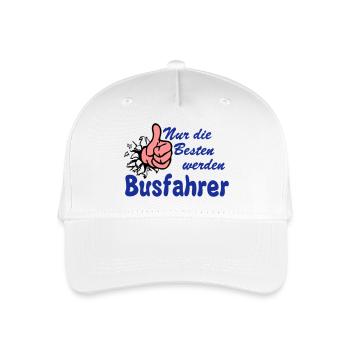 Busfahrer Bus Omnibus nur die besten (25) - Kinder Bio Basecap - Weiß - Vorne