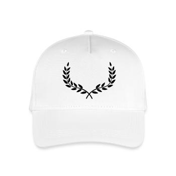 Kranz Lorbeerkranz - Kinder Bio Basecap - Weiß - Vorne