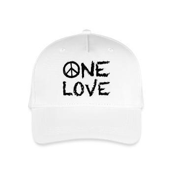 One Love Peace - Kinder Bio Basecap - Weiß - Vorne