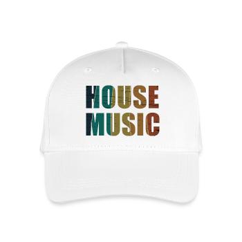 House Music - Organic Kids’ Baseball Cap - white - Front