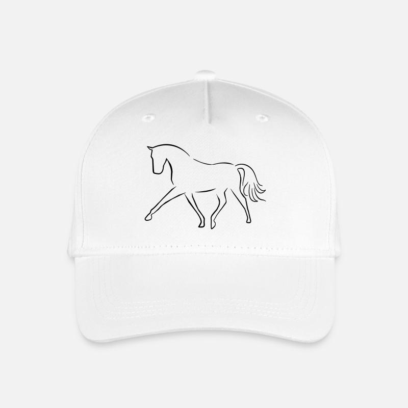 Dressurpferd - Kinder Bio Basecap - Weiß