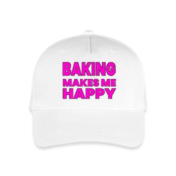 Bake - Organic Kids’ Baseball Cap - white - Front