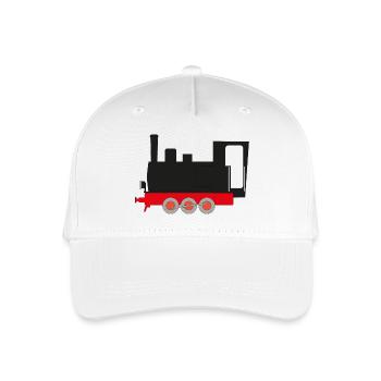 Kleine Lok für helle Produkte - Kinder Bio Basecap - Weiß - Vorne