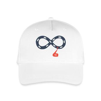 Me and the infinite, against the tide - Organic Kids’ Baseball Cap - white - Front