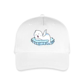 Seal ice floe - Organic Kids’ Baseball Cap - white - Front