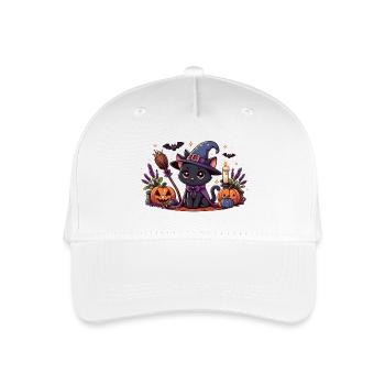 Gruseliges Kätzchen Halloween 2 - Kinder Bio Basecap - Weiß - Vorne
