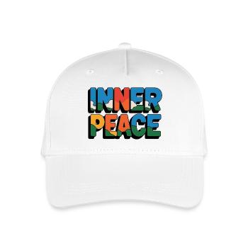 Inner Peace Regenbogen-Buchstaben - Kinder Bio Basecap - Weiß - Vorne