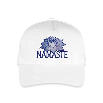 Lotus-Namaste-Blüte - Kinder Bio Basecap - Weiß - Vorne