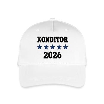Konditor Beruf Konditorei Job Arbeit Bäcker Lehre - Kinder Bio Basecap - Weiß - Vorne