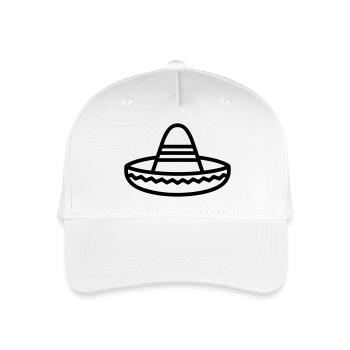 chapeau mexicain - Casquette de baseball bio Enfant - blanc - Devant