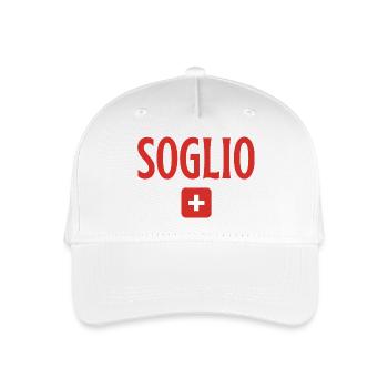 Soglio-Schweiz-Flagge - Kinder Bio Basecap - Weiß - Vorne