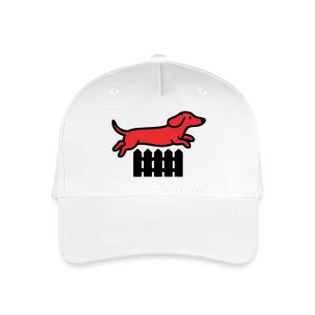 Agilité au saut de clôture teckel - Casquette de baseball bio Enfant - blanc - Devant