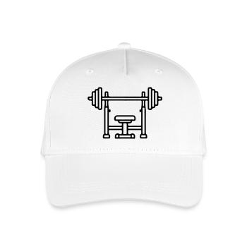 Weight bench bench press - Organic Kids’ Baseball Cap - white - Front