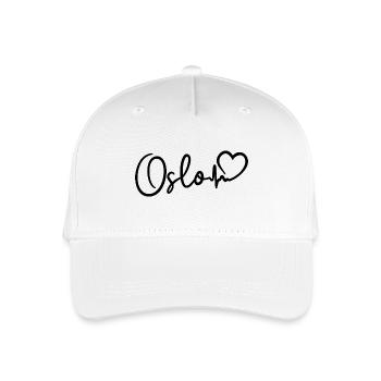 Oslo Herzschlag - Kinder Bio Basecap - Weiß - Vorne