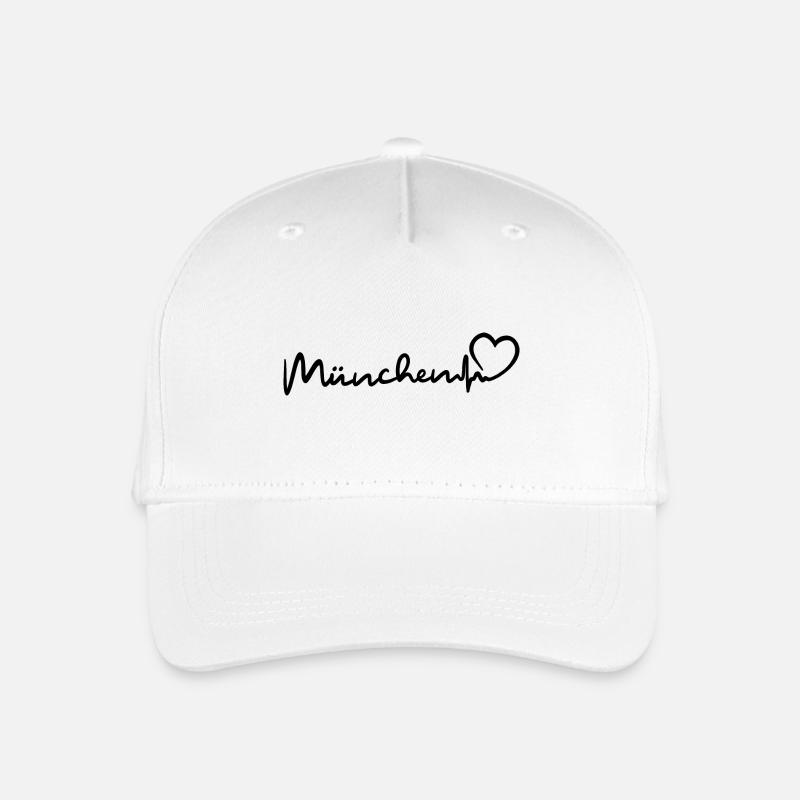 München Herzschlag - Kinder Bio Basecap - Weiß
